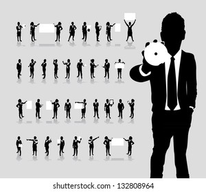 business people silhouette