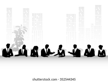 business people silhouette