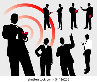 Business People Silhouette Collection Original Illustration