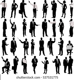Business People Silhouette Collection - Vector
