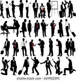 Business People Silhouette Collection - vector