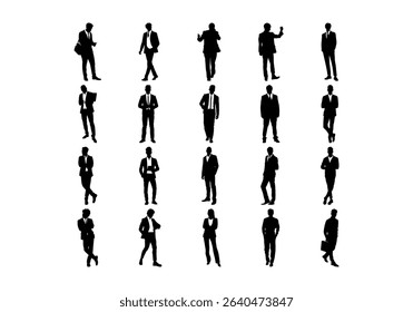 Business People Silhouette Element Set