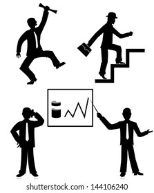 Business people silhouette vector