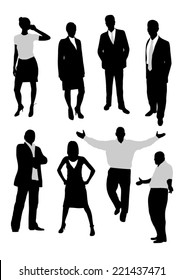 Business people silhouettes