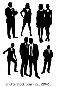 Business people silhouettes