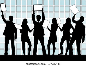 Business people silhouettes
