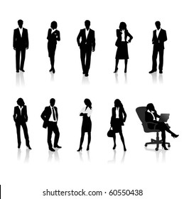 business people silhouettes