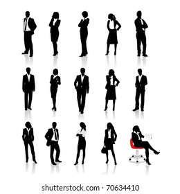 business people silhouettes