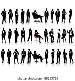 business people silhouettes