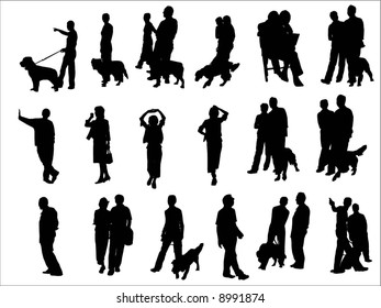 Business people silhouettes