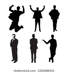 business people silhouettes vector design