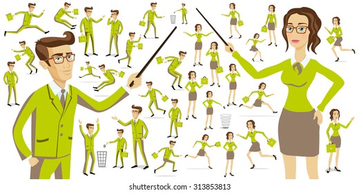 Business people silhouettes women men art work