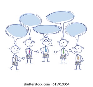 business people and social network