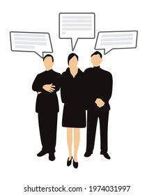 Business people speech bubble. vector