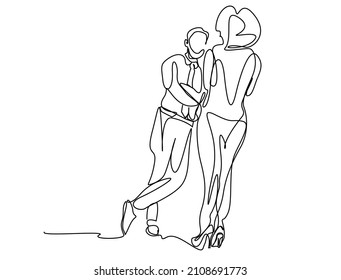 business people standing in office talking together
