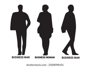 business people standing, walking, men, women full length. Business concept. illustration Vector EPS 10