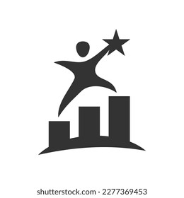 business people with star logo template Icon Illustration Brand Identity. Isolated and flat illustration. Vector graphic
