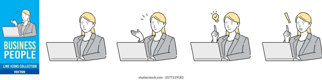 Business people suit Laptop business person worker 