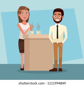 Business people talking