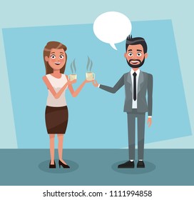 Business people talking