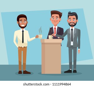 Business people talking