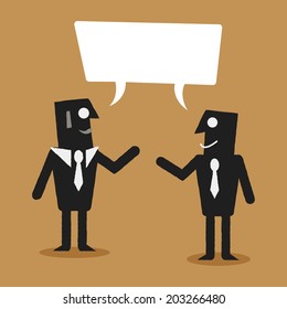 business people talking