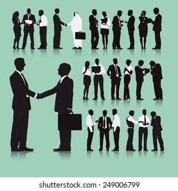 Business People Team Connection Corporate Vector Concept