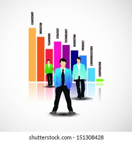 Business people team evaluation vector