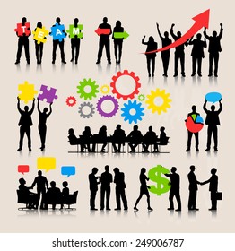 Business People Team Growth Success Corporate Vector Concept