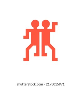 business people team logo template vector icon design