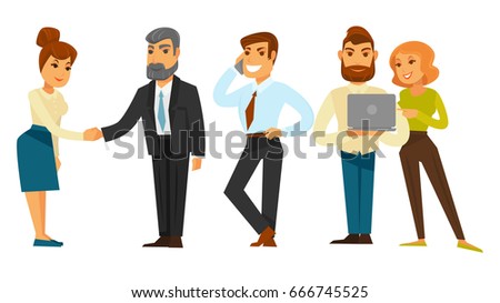 Business people team while working time isolated on white