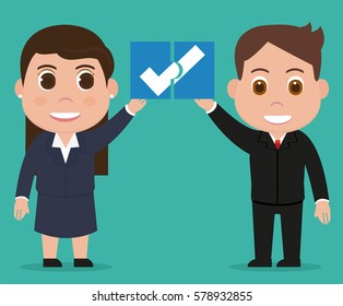 Business people, teamwork