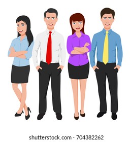 Business People teamwork ,cartoon character. Vector illustration 