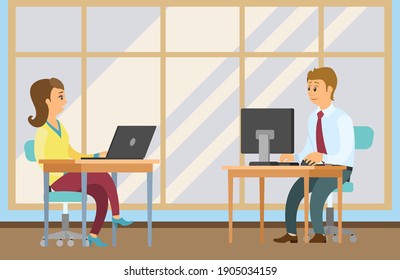 Meeting Opposite Desk のイラスト素材 画像 ベクター画像 Shutterstock