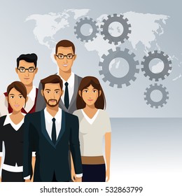 business people teamwork cooperation success