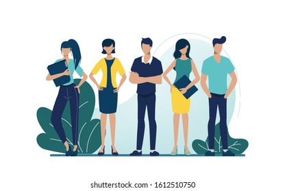 Business people in teamwork group character. Operation working.