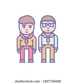 Business people teamwork icon. vector teamwork sign and symbol