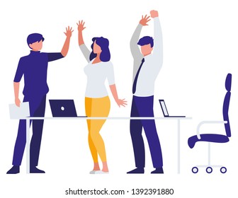 business people teamwork in the office scene
