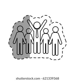 business people teamwork silhouette