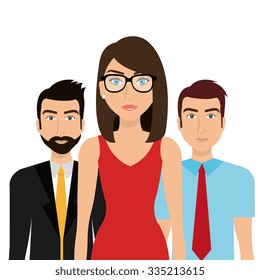 Business people and teamwork theme design, vector illustration