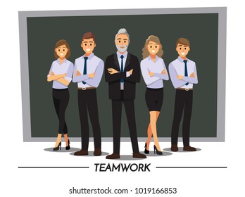 Business People teamwork ,Vector illustration cartoon character.