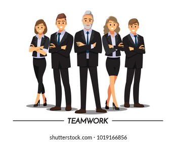 Business People teamwork ,Vector illustration cartoon character.