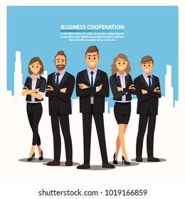 Business People teamwork ,Vector illustration cartoon character.