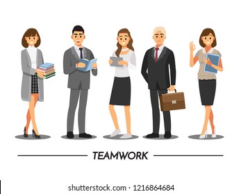 Business People teamwork ,Vector illustration cartoon character.