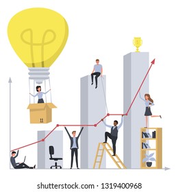 Business people. Teamwork. Vector illustration