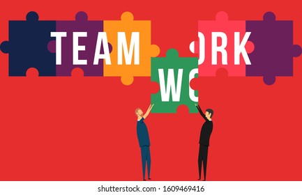 Business people teamwork vector illustration - Business teamwork.