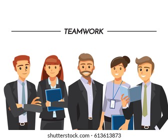 Business People Teamwork Vector Illustration Cartoon Stock Vector ...