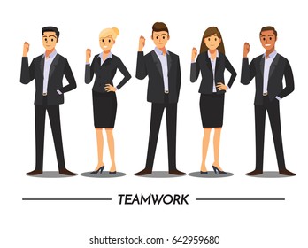 Business People teamwork ,Vector illustration cartoon character.