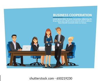 Business People teamwork ,Vector illustration cartoon character.