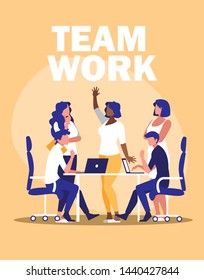 business people teamwork in the workplace